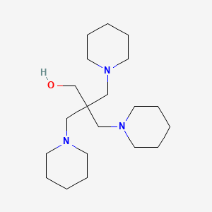 molecular formula C20H39N3O B14073043 Propanol, 2,2-bis(piperidinomethyl)-3-piperidino- CAS No. 102071-75-0