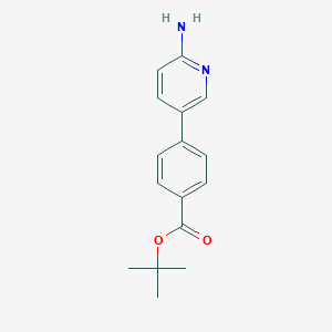 molecular formula C16H18N2O2 B14073075 Tert-butyl 4-(6-aminopyridin-3-yl)benzoate 