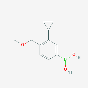 molecular formula C11H15BO3 B14073110 (3-Cyclopropyl-4-(methoxymethyl)phenyl)boronic acid 