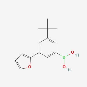 molecular formula C14H17BO3 B14073157 (3-(tert-Butyl)-5-(furan-2-yl)phenyl)boronic acid 