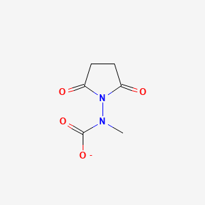 molecular formula C6H7N2O4- B14073165 N-(2,5-dioxopyrrolidin-1-yl)-N-methylcarbamate 