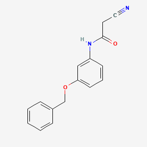 molecular formula C16H14N2O2 B14073175 N-[3-(Benzyloxy)phenyl]-2-cyanoacetamide CAS No. 128259-52-9