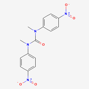 molecular formula C15H14N4O5 B14073178 N,N'-Dimethyl-N,N'-bis(4-nitrophenyl)urea CAS No. 34594-47-3