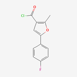B1407328 5-(4-Fluoro-phenyl)-2-methyl-furan-3-carbonyl chloride CAS No. 1506369-89-6