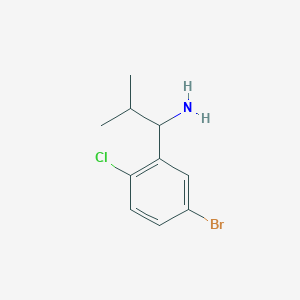 1-(5-Bromo-2-chlorophenyl)-2-methylpropan-1-amine