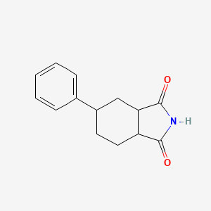 molecular formula C14H15NO2 B14073313 Hexahydro-5-phenyl-1H-isoindole-1,3(2H)-dione CAS No. 1444-95-7