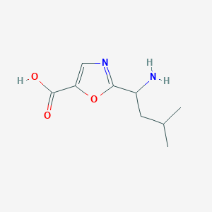 2-(1-Amino-3-methylbutyl)-1,3-oxazole-5-carboxylic acid