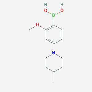 molecular formula C13H20BNO3 B14073360 (2-Methoxy-4-(4-methylpiperidin-1-yl)phenyl)boronic acid 