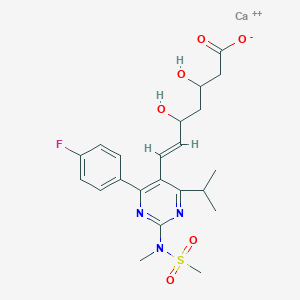 molecular formula C22H27CaFN3O6S+ B14073381 Monocalcium mono((E)-7-(4-(4-fluorophenyl)-6-isopropyl-2-(N-methylmethylsulfonamido)pyrimidin-5-yl)-3,5-dihydroxyhept-6-enoate) 