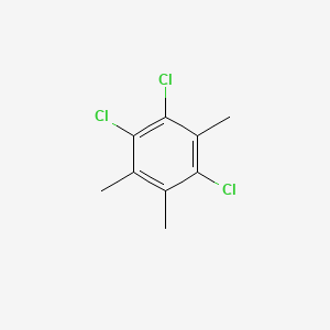 molecular formula C9H9Cl3 B14073392 1,2,4-Trichloro-3,5,6-trimethylbenzene CAS No. 10203-45-9