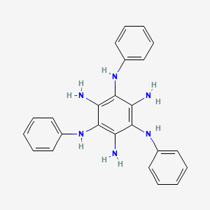 molecular formula C24H24N6 B14073451 N1,N3,N5-triphenylbenzene-1,2,3,4,5,6-hexaamine 