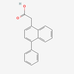 molecular formula C18H14O2 B14073454 (4-Phenylnaphthalen-1-yl)acetic acid CAS No. 4022-43-9