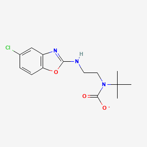 molecular formula C14H17ClN3O3- B14073464 N-tert-butyl-N-[2-[(5-chloro-1,3-benzoxazol-2-yl)amino]ethyl]carbamate 