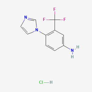 [4-(1H-imidazol-1-yl)-3-(trifluoromethyl)phenyl]amine hydrochloride