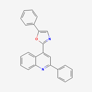 molecular formula C24H16N2O B14073504 Quinoline, 2-phenyl-4-(5-phenyl-2-oxazolyl)- CAS No. 102542-89-2