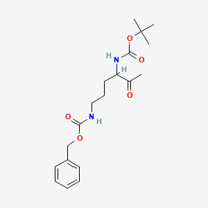 molecular formula C19H28N2O5 B14073538 benzyl N-[4-[(2-methylpropan-2-yl)oxycarbonylamino]-5-oxohexyl]carbamate 