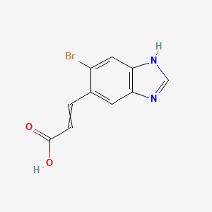 molecular formula C10H7BrN2O2 B14073586 (E)-3-(5-Bromo-1H-benzo[d]imidazol-6-yl)acrylic acid 