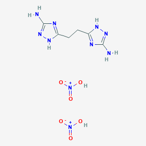 B1407372 5-[2-(3-Amino-1H-1,2,4-triazol-5-yl)ethyl]-1H-1,2,4-triazol-3-amine;nitric acid CAS No. 89489-24-7