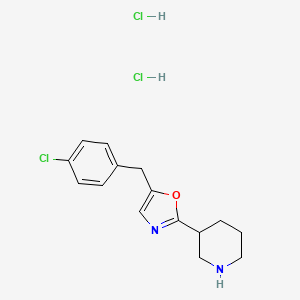 3-[5-(4-Chlorobenzyl)-1,3-oxazol-2-yl]piperidine dihydrochloride