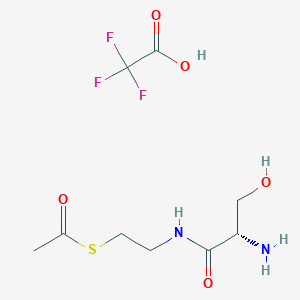 molecular formula C9H15F3N2O5S B140738 N-Serinyl-S-acetylcysteamine trifluoroacetate CAS No. 147529-77-9