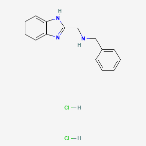 molecular formula C15H17Cl2N3 B1407380 (1H-benzimidazol-2-ylmethyl)benzylamine dihydrochloride CAS No. 860189-02-2