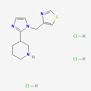3-[1-(1,3-thiazol-4-ylmethyl)-1H-imidazol-2-yl]piperidine trihydrochloride