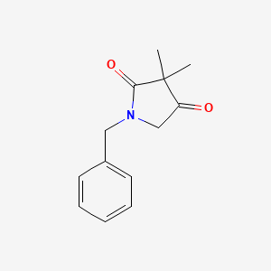 molecular formula C13H15NO2 B14073861 1-Benzyl-3,3-dimethylpyrrolidine-2,4-dione 