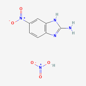 molecular formula C7H7N5O5 B14073971 nitric acid;6-nitro-1H-benzimidazol-2-amine CAS No. 119844-58-5