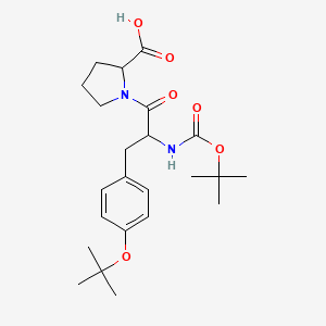 molecular formula C23H34N2O6 B14073973 Boc-DL-Tyr(tBu)-DL-Pro-OH 