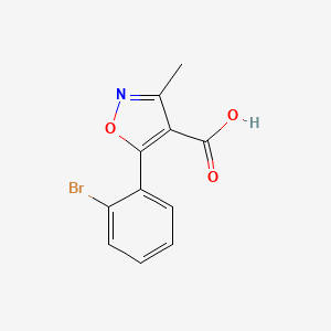 molecular formula C11H8BrNO3 B1407398 5-(2-Bromo-phenyl)-3-methyl-isoxazole-4-carboxylic acid CAS No. 91182-59-1