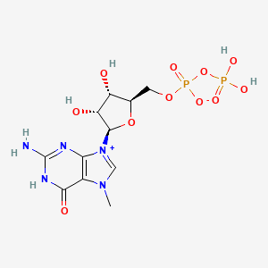 molecular formula C11H17N5O11P2 B14073992 7-Methylguanosine 5'-diphosphate CAS No. 26467-11-8