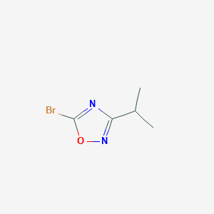 molecular formula C5H7BrN2O B1407405 5-Bromo-3-isopropyl-1,2,4-oxadiazole CAS No. 1784408-02-1