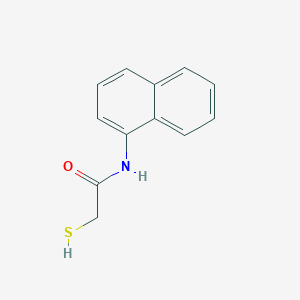 molecular formula C12H11NOS B14074072 Acetamide, 2-mercapto-N-1-naphthalenyl- CAS No. 10156-37-3
