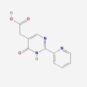 [4-oxo-2-(pyridin-2-yl)-3H-pyrimidin-5-yl]acetic acid