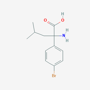 molecular formula C12H16BrNO2 B1407413 2-Amino-2-(4-bromophenyl)-4-methylpentanoic acid CAS No. 1515918-28-1