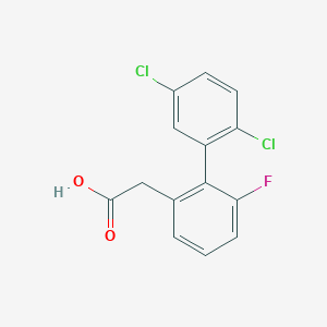 molecular formula C14H9Cl2FO2 B14074135 (2',5'-Dichloro-6-fluoro-biphenyl-2-yl)-acetic acid 
