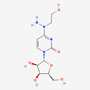 molecular formula C11H18N4O6 B14074142 N-Amino-N-(2-hydroxyethyl)cytidine CAS No. 100997-66-8