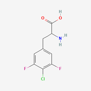 molecular formula C9H8ClF2NO2 B1407416 4-Chloro-3,5-difluoro-DL-phenylalanine CAS No. 1706431-62-0