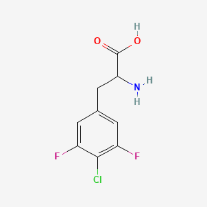 molecular formula C9H8ClF2NO2 B1407416 2-Amino-3-(4-chloro-3,5-difluorophenyl)propanoic acid CAS No. 1706431-62-0