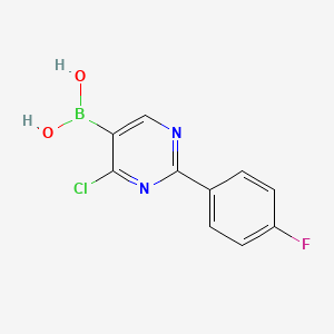 molecular formula C10H7BClFN2O2 B14074221 (4-Chloro-2-(4-fluorophenyl)pyrimidin-5-yl)boronic acid 