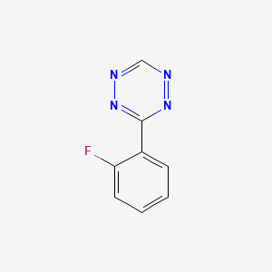 molecular formula C8H5FN4 B14074317 1,2,4,5-Tetrazine, 3-(2-fluorophenyl)- CAS No. 56108-14-6