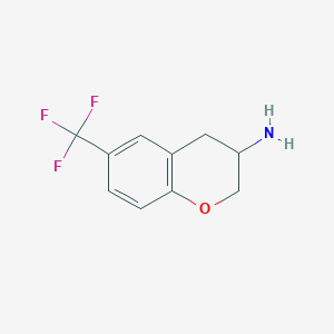 molecular formula C10H10F3NO B14074365 6-(Trifluoromethyl)chroman-3-amine 