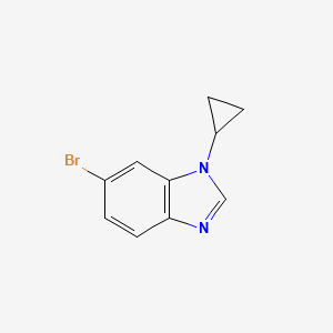 molecular formula C10H9BrN2 B1407439 6-Bromo-1-cyclopropyl-1H-benzo[d]imidazole CAS No. 1416713-53-5