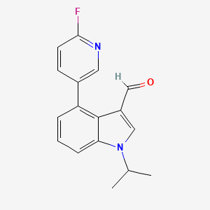 4-(6-fluoropyridin-3-yl)-1-isopropyl-1H-indole-3-carbaldehyde