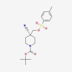 tert-Butyl 4-cyano-4-((tosyloxy)-methyl)piperidine-1-carboxylate