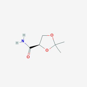 molecular formula C6H11NO3 B140745 (4R)-2,2-dimethyl-1,3-dioxolane-4-carboxamide CAS No. 148065-34-3