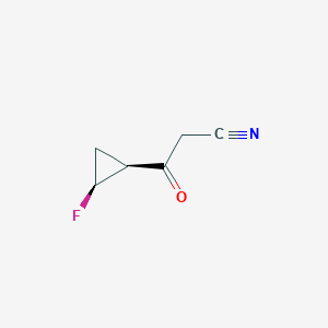 molecular formula C6H6FNO B1407451 cis-3-(2-Fluorocyclopropyl)-3-oxopropanenitrile CAS No. 1445855-92-4