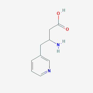 molecular formula C9H12N2O2 B14074546 3-Amino-4-(pyridin-3-yl)butanoic acid 