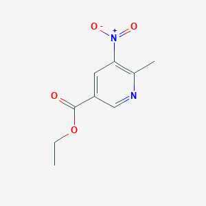 molecular formula C9H10N2O4 B1407459 6-甲基-5-硝基烟酸乙酯 CAS No. 1211538-09-8
