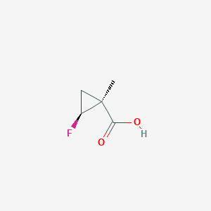 molecular formula C5H7FO2 B1407463 Cis-2-fluoro-1-methylcyclopropanecarboxylic acid CAS No. 128230-87-5